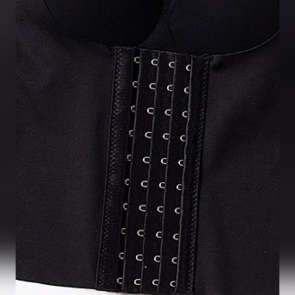 Basic Bae Scoop Neck Shapewear Tank  Removable Paddings Black Corset Top - Picture 5 of 5